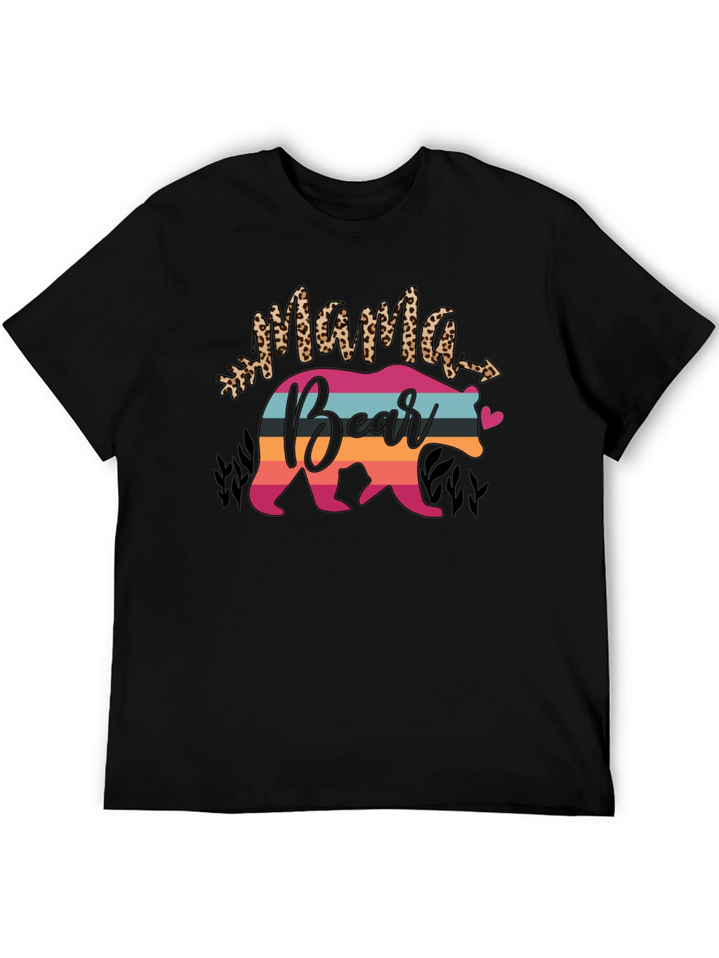 Mama Bear Graphic Tee - Black