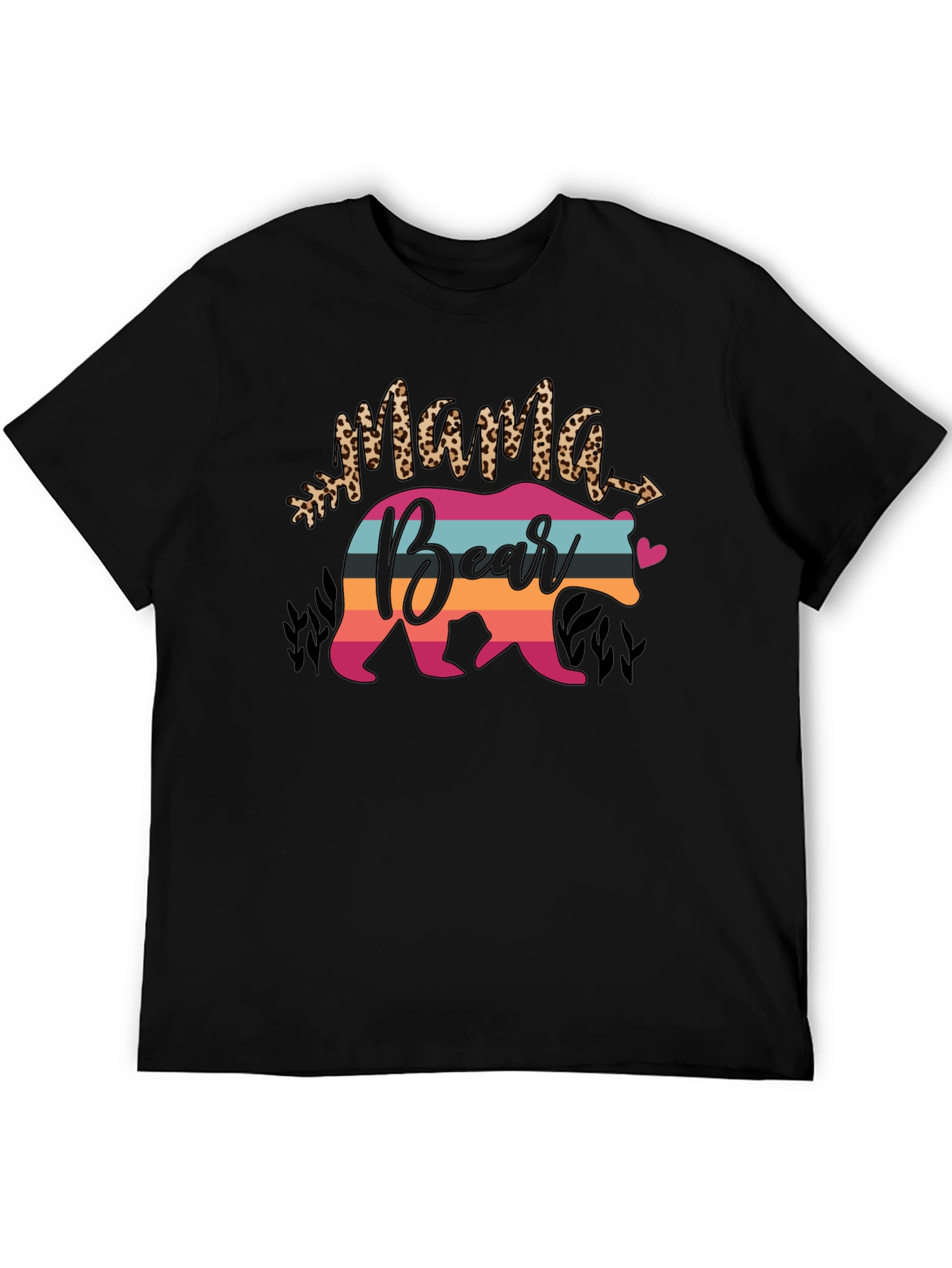 Mama Bear Graphic Tee - Black