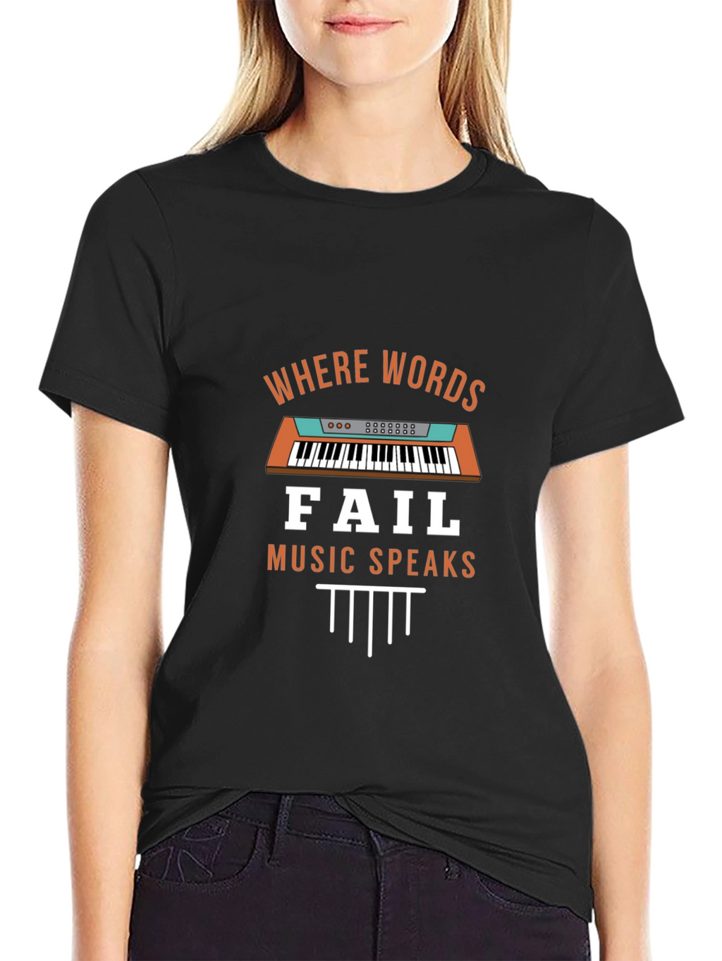 Music Speaks T-Shirt: Keyboard Graphic Tee