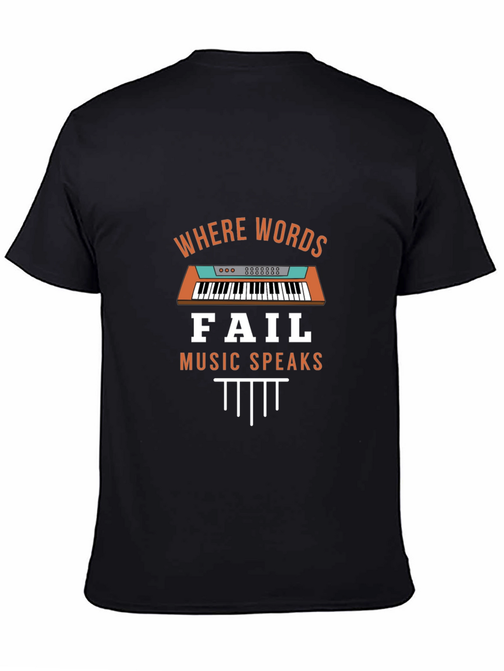 Music Speaks T-Shirt: Keyboard Graphic Tee