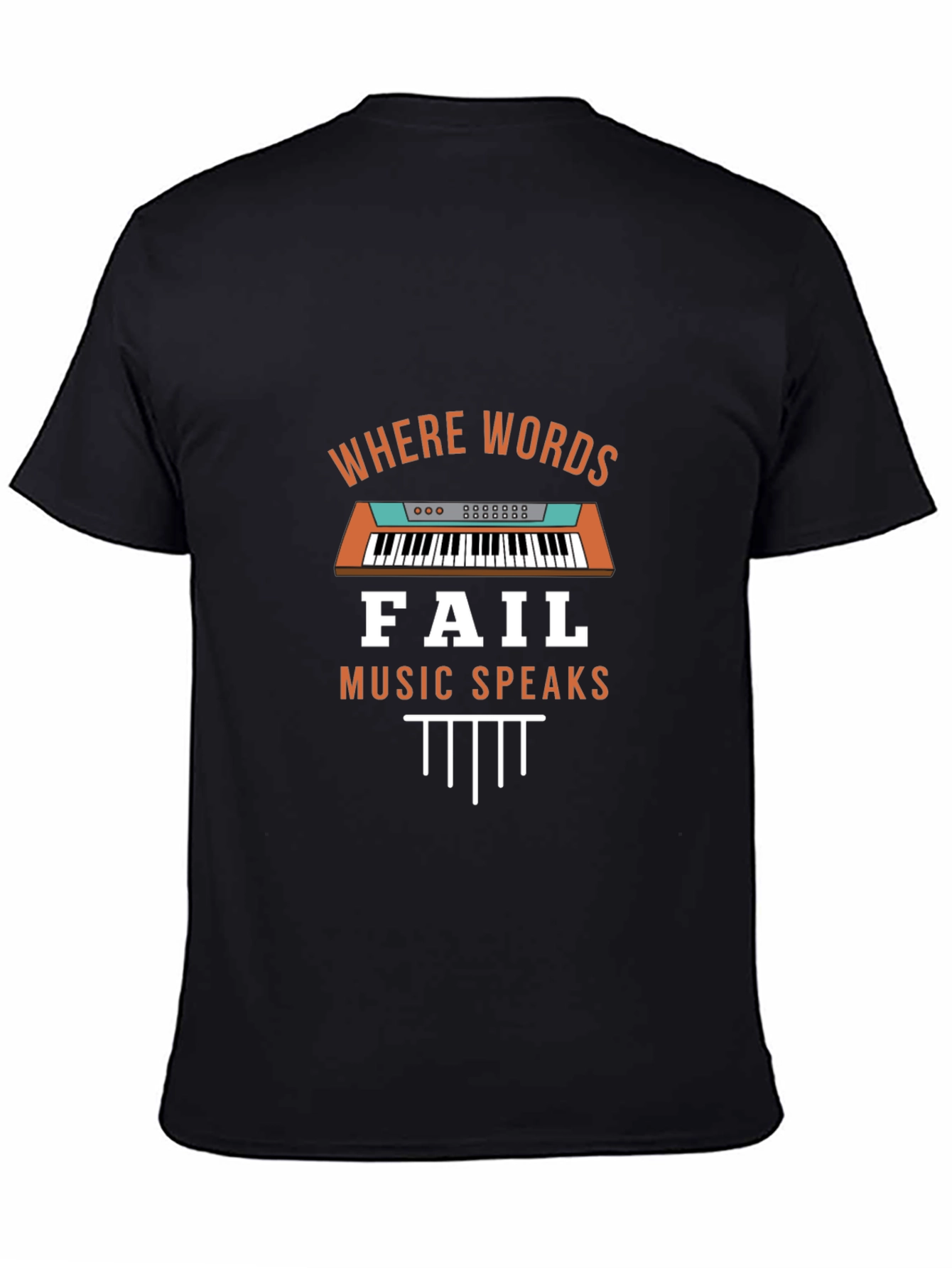 Music Speaks T-Shirt: Keyboard Graphic Tee
