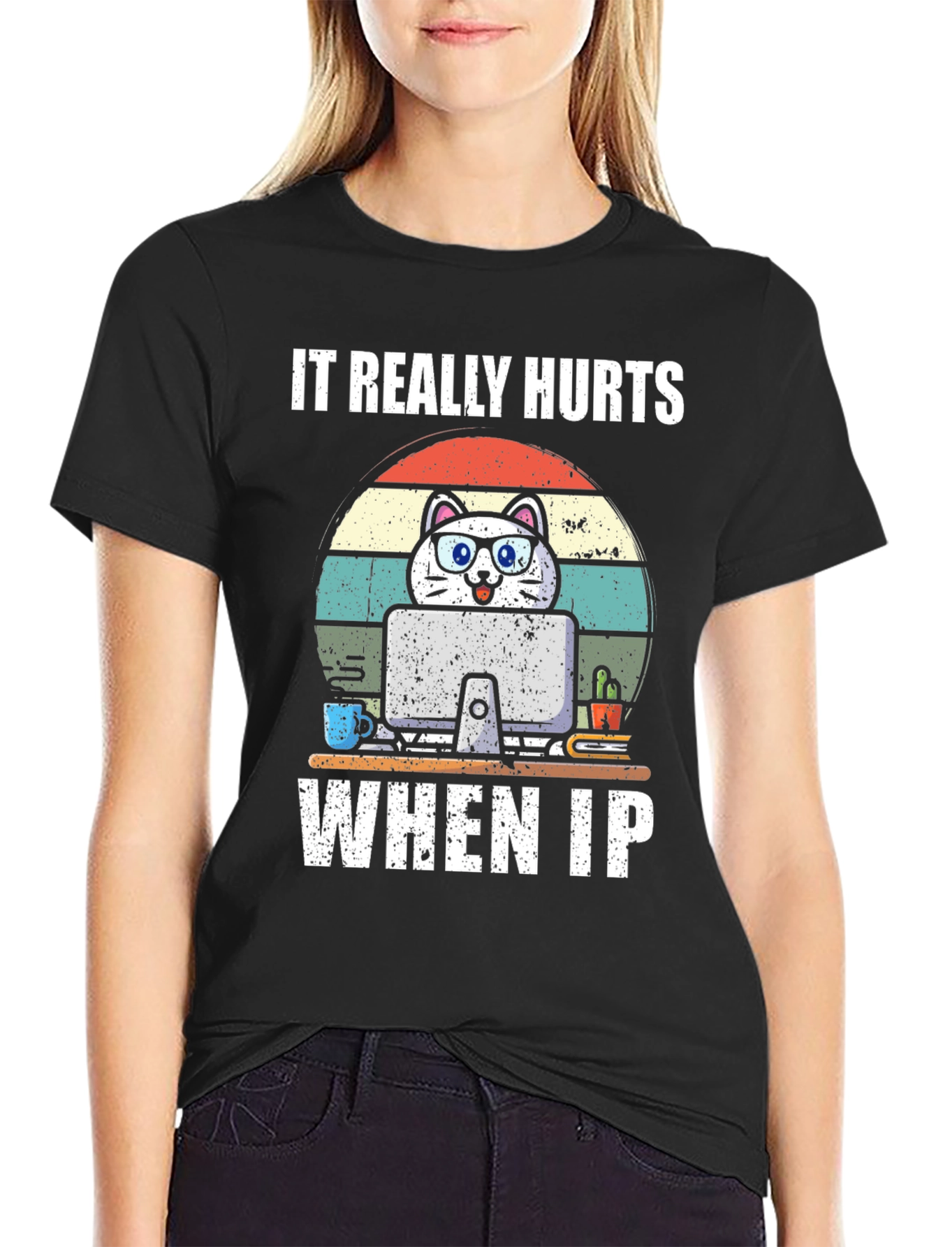 Funny Cat Programmer T-Shirt