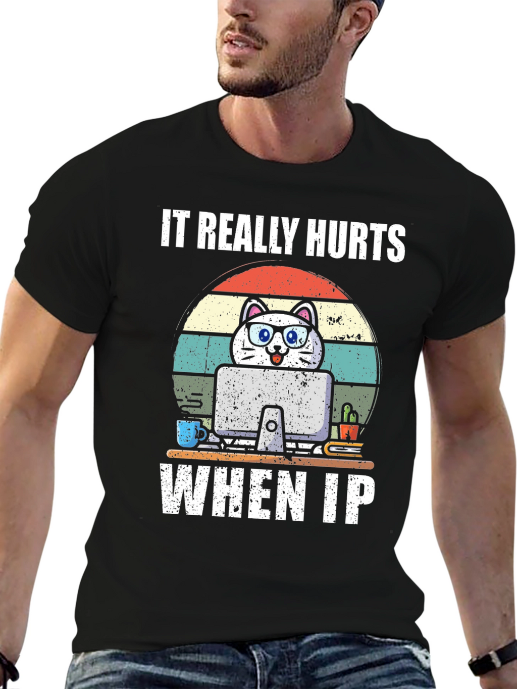 Funny Cat Programmer T-Shirt
