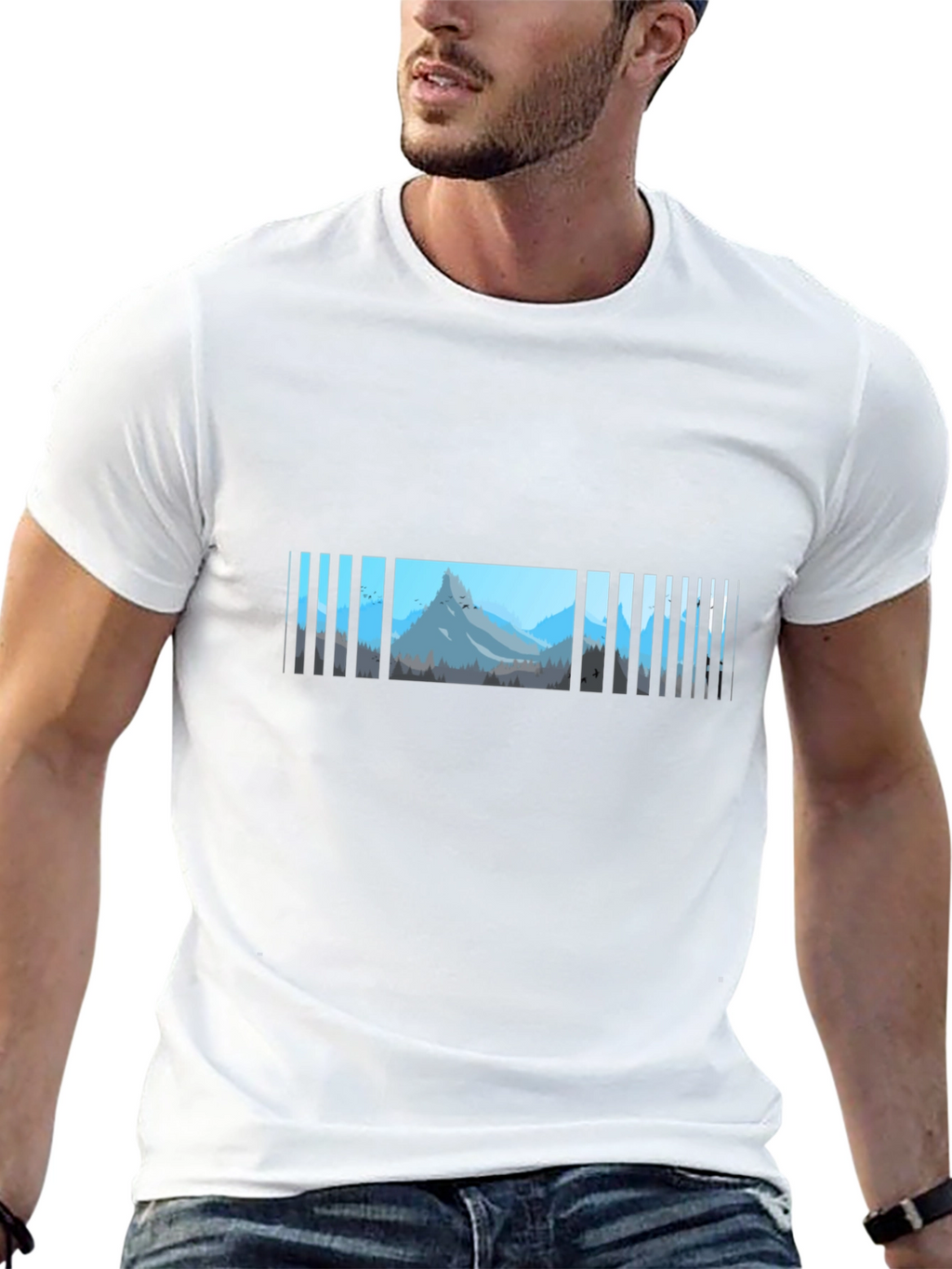 Mountain Barcode T-Shirt
