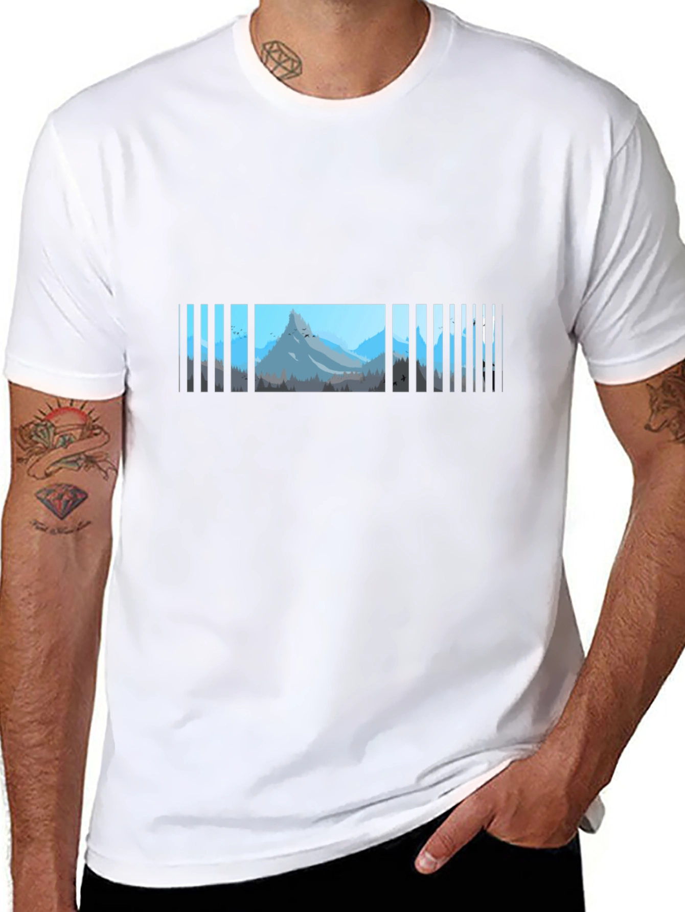 Mountain Barcode T-Shirt