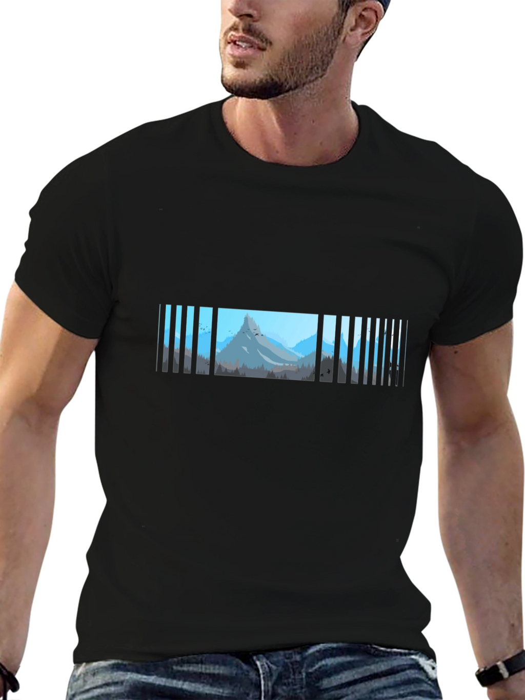Mountain Barcode T-Shirt