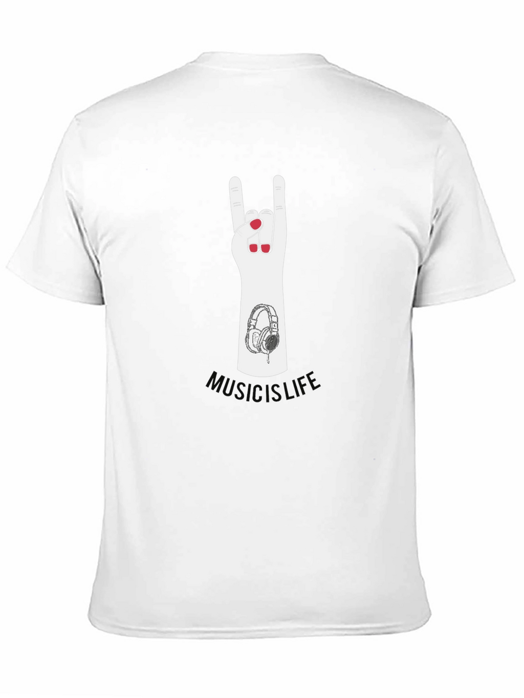 Music Is Life Graphic Print T-Shirt