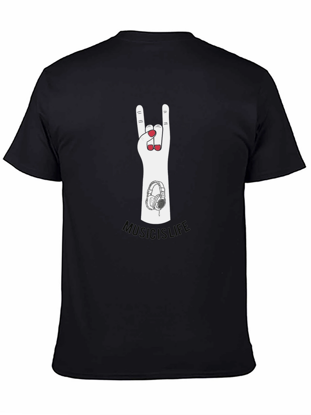 Music Is Life Graphic Print T-Shirt