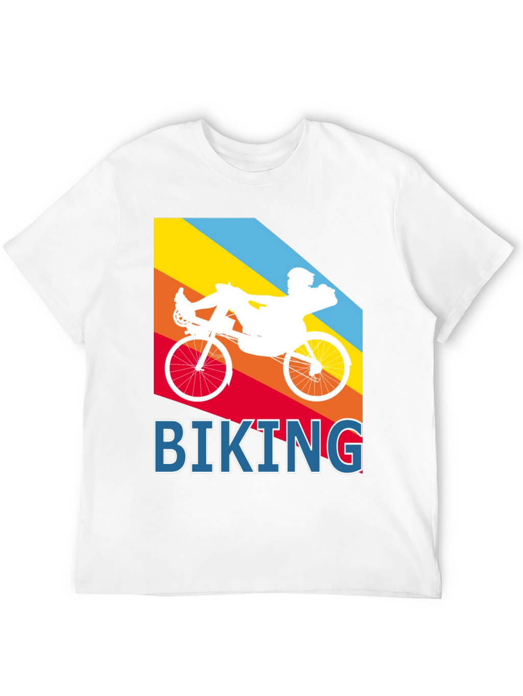 Biking Graphic Tee - Recumbent Bike Design