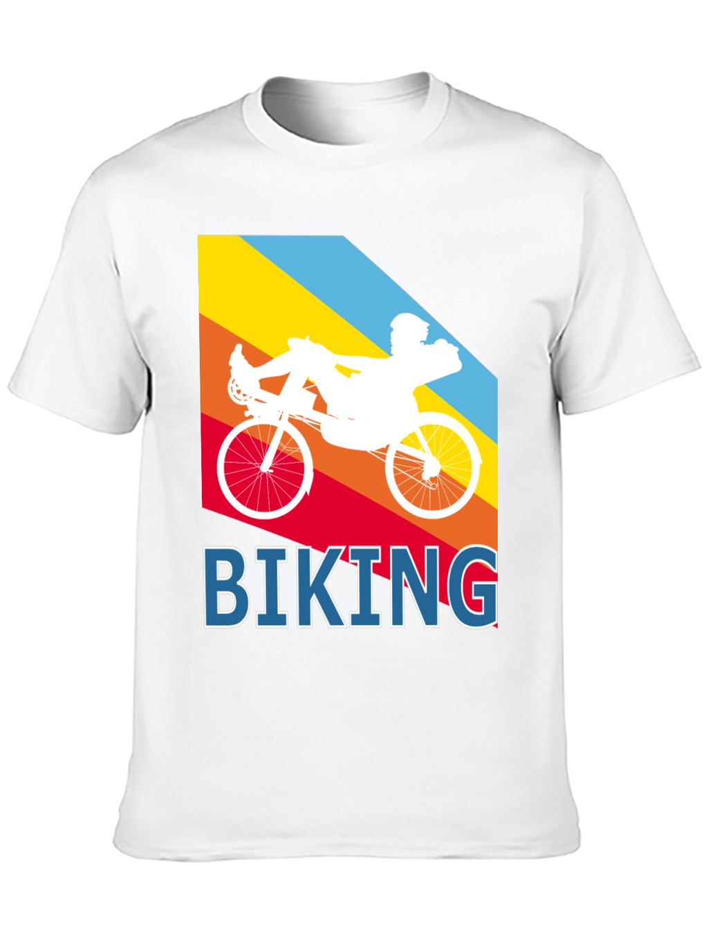 Biking Graphic Tee - Recumbent Bike Design