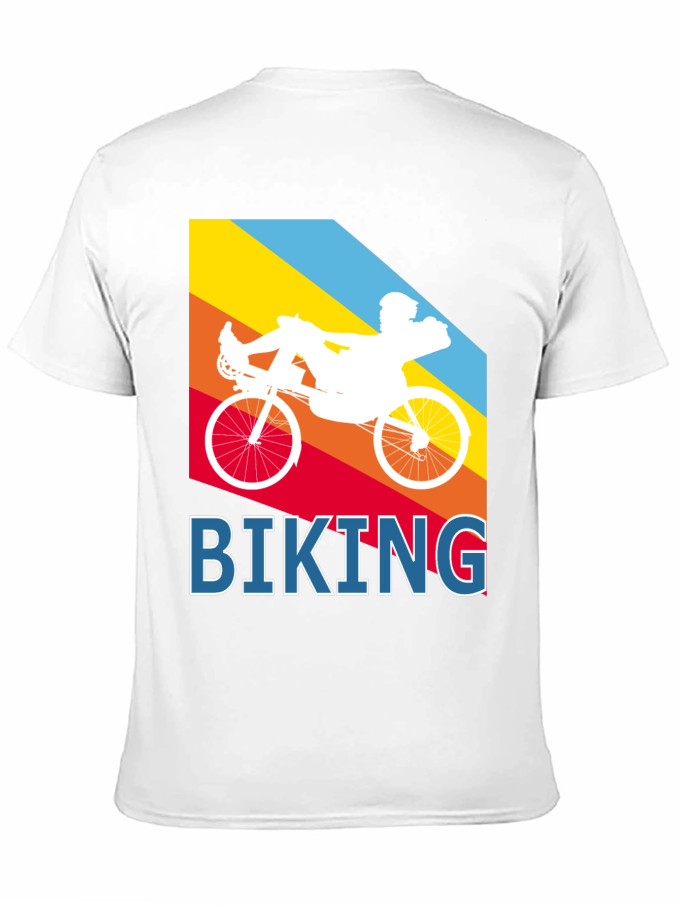 Biking Graphic Tee - Recumbent Bike Design
