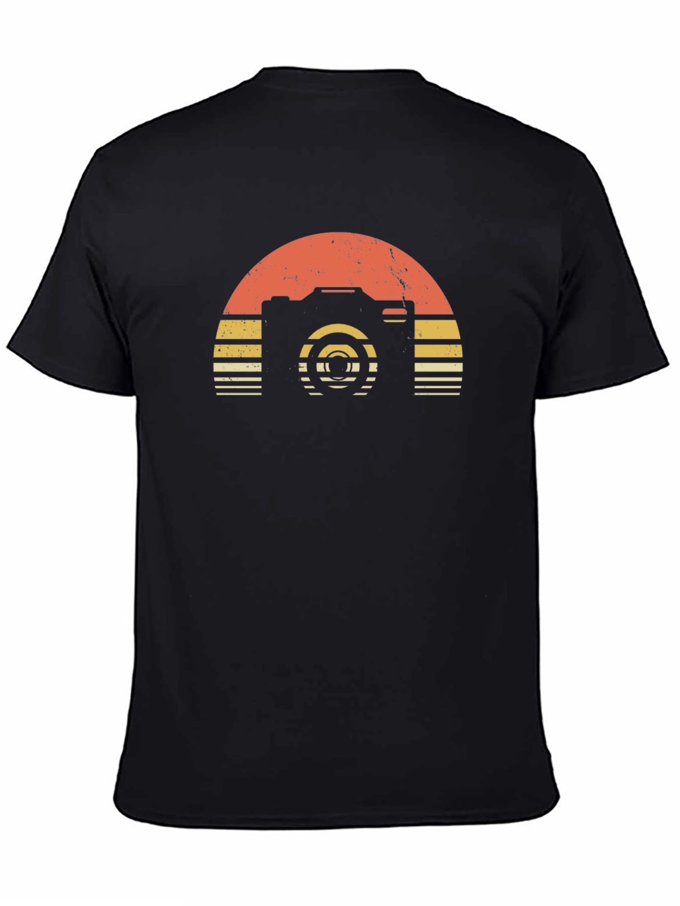 Retro Camera Sunset Graphic T-Shirt