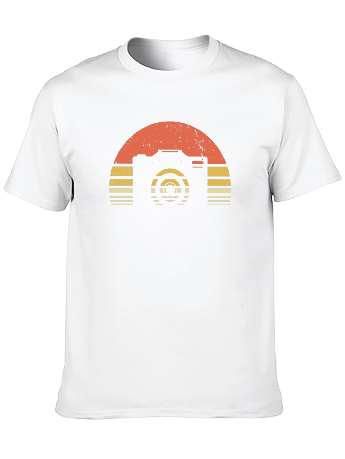 Retro Camera Sunset Graphic T-Shirt
