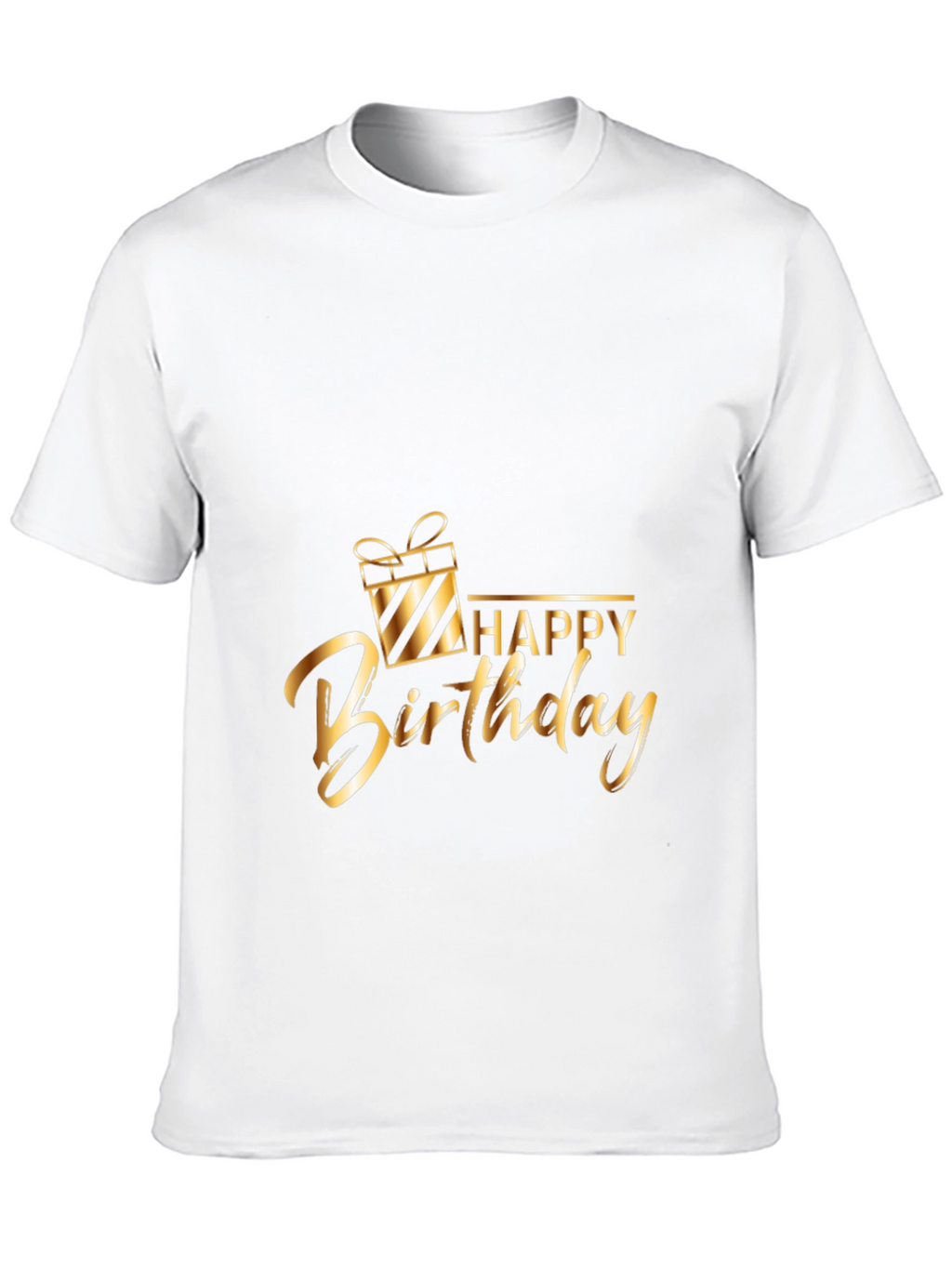 Happy Birthday Graphic Tee - Gold Print