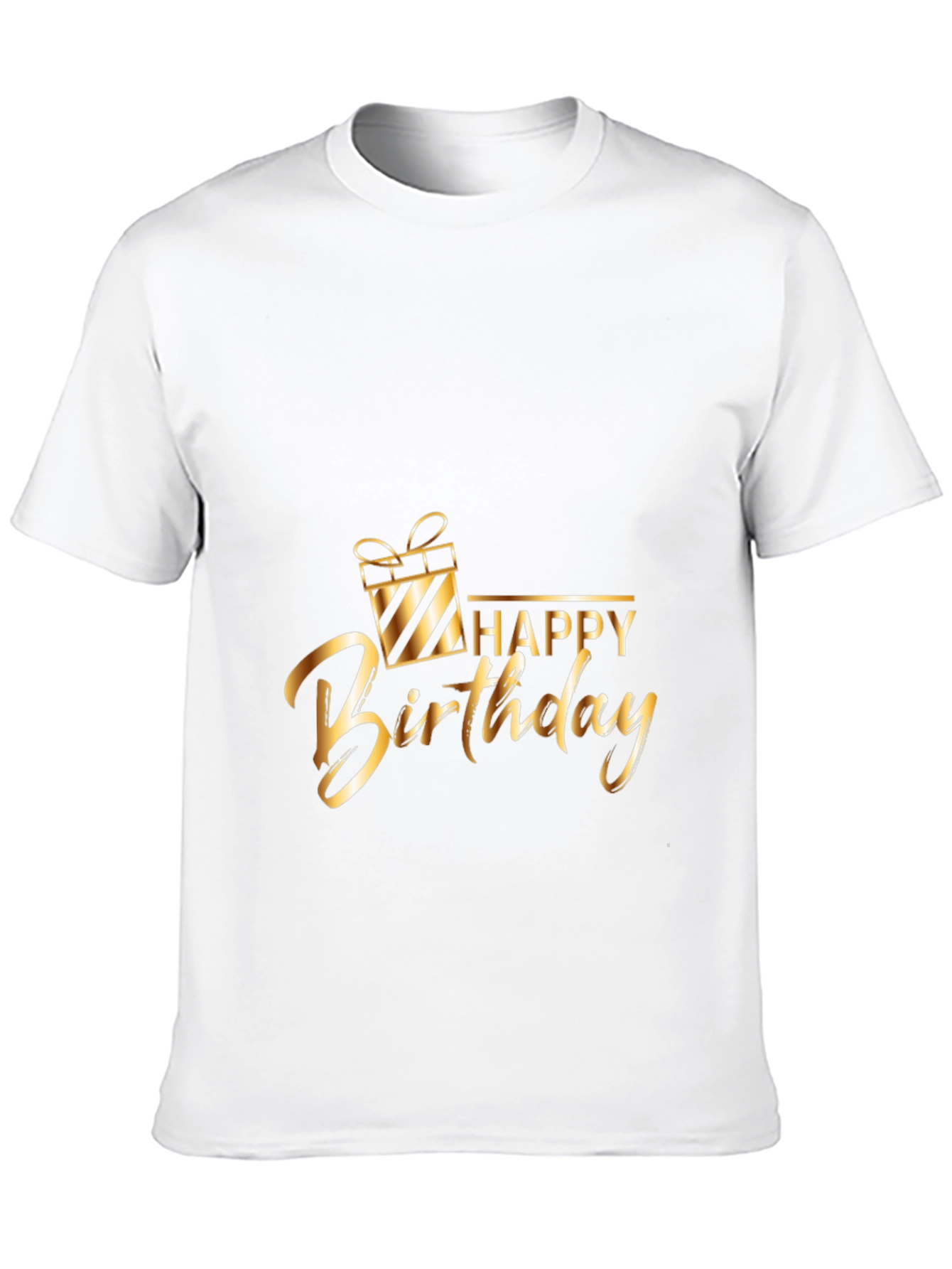 Happy Birthday Graphic Tee - Gold Print