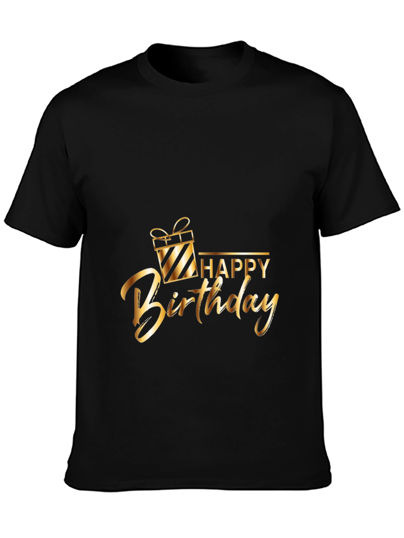 Happy Birthday Graphic Tee - Gold Print