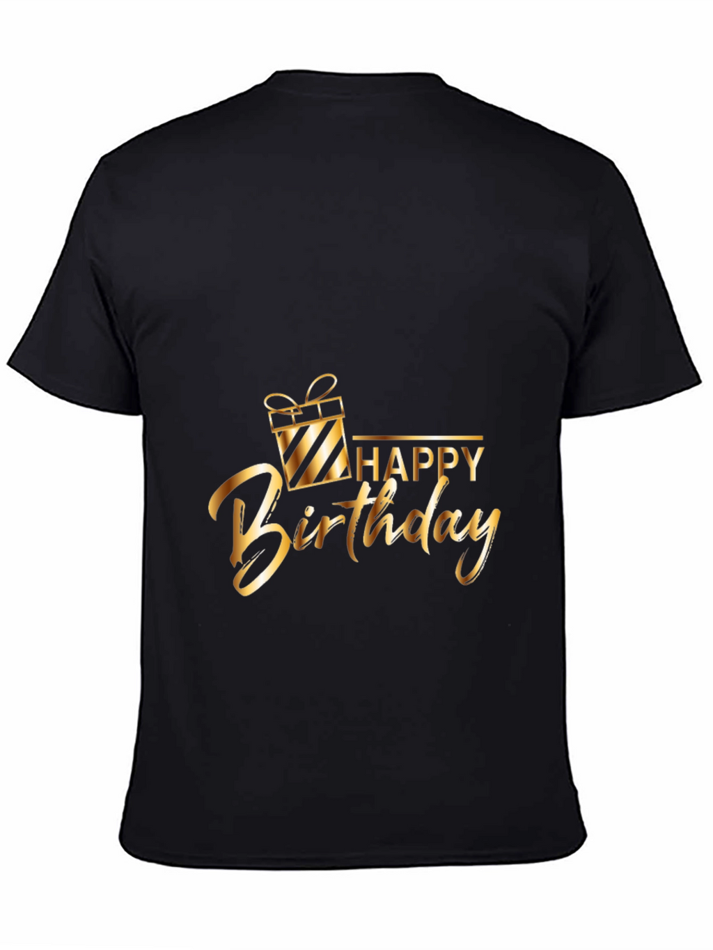 Happy Birthday Graphic Tee - Gold Print