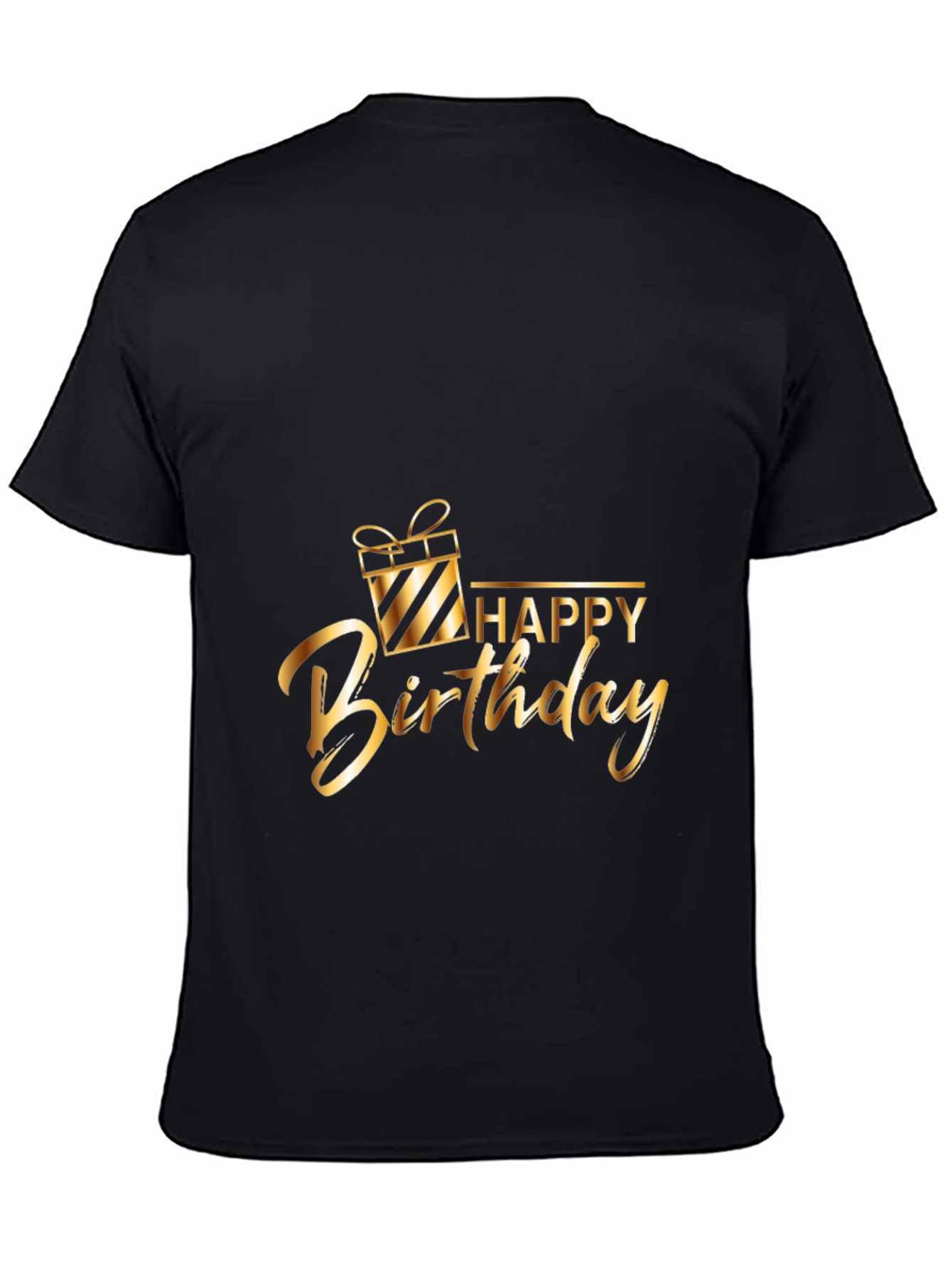 Happy Birthday Graphic Tee - Gold Print
