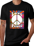 Love & Peace Graphic Tee - Retro Style