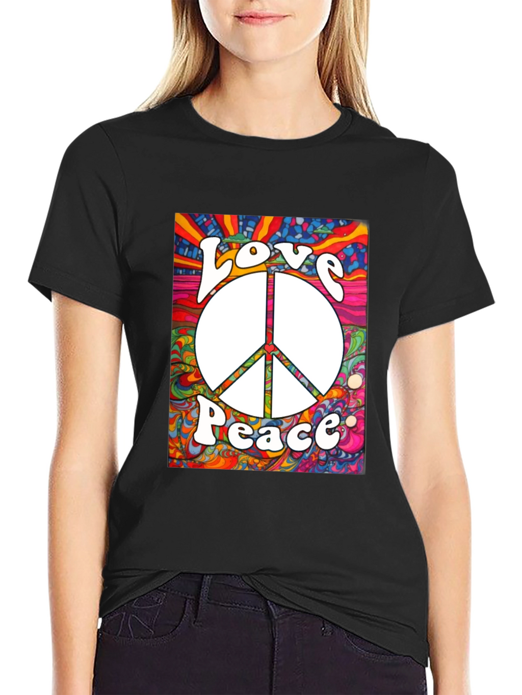 Love & Peace Graphic Tee - Retro Style