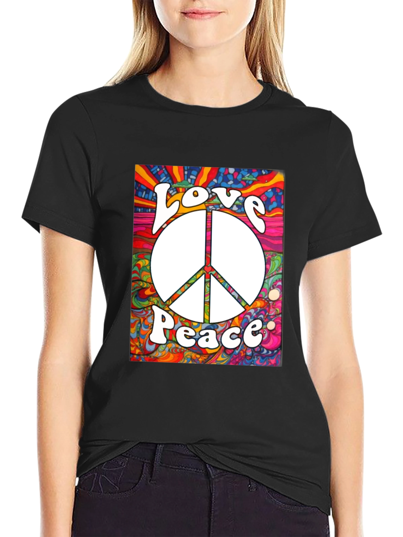Love & Peace Graphic Tee - Retro Style