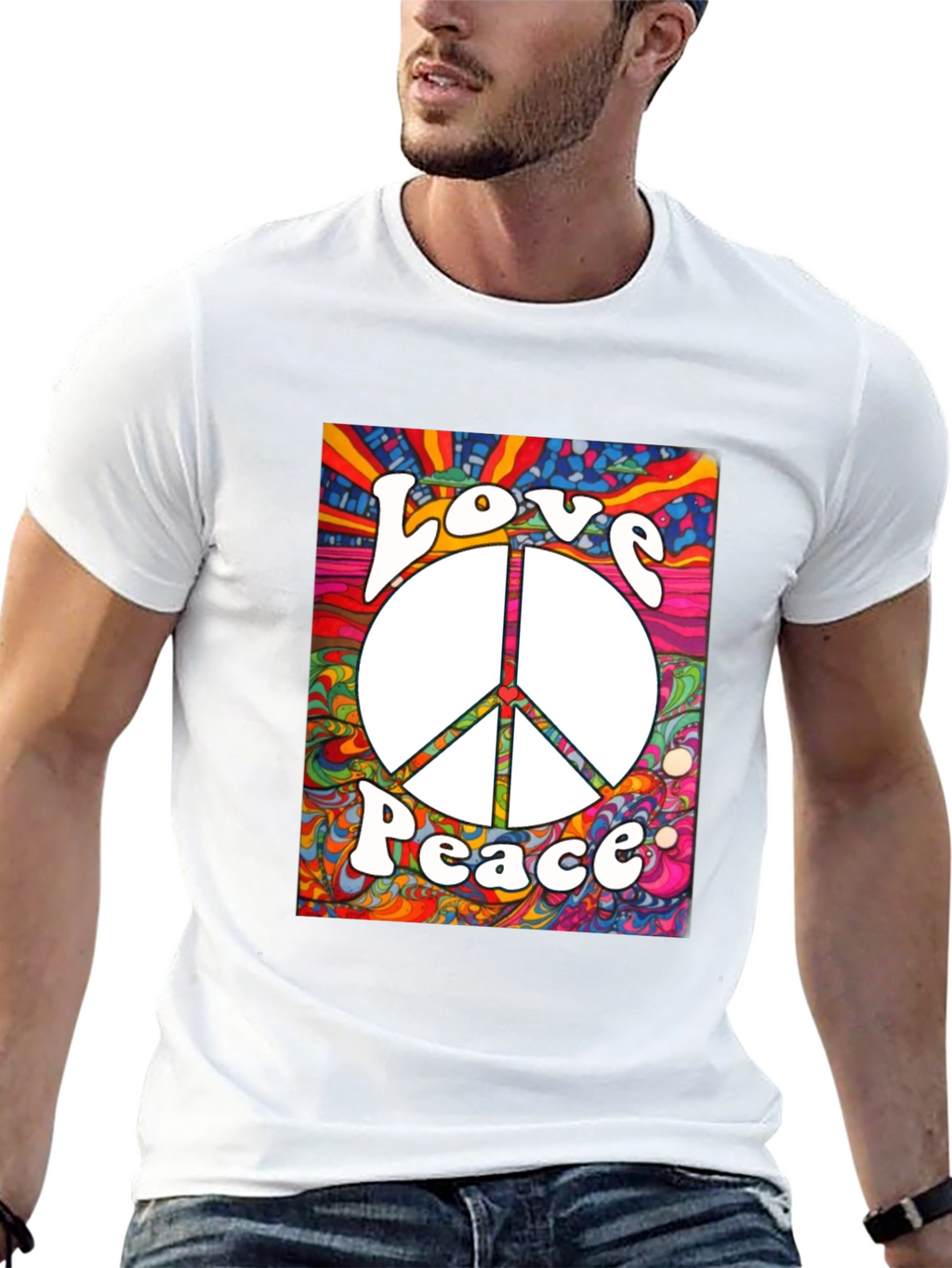 Love & Peace Graphic Tee - Retro Style