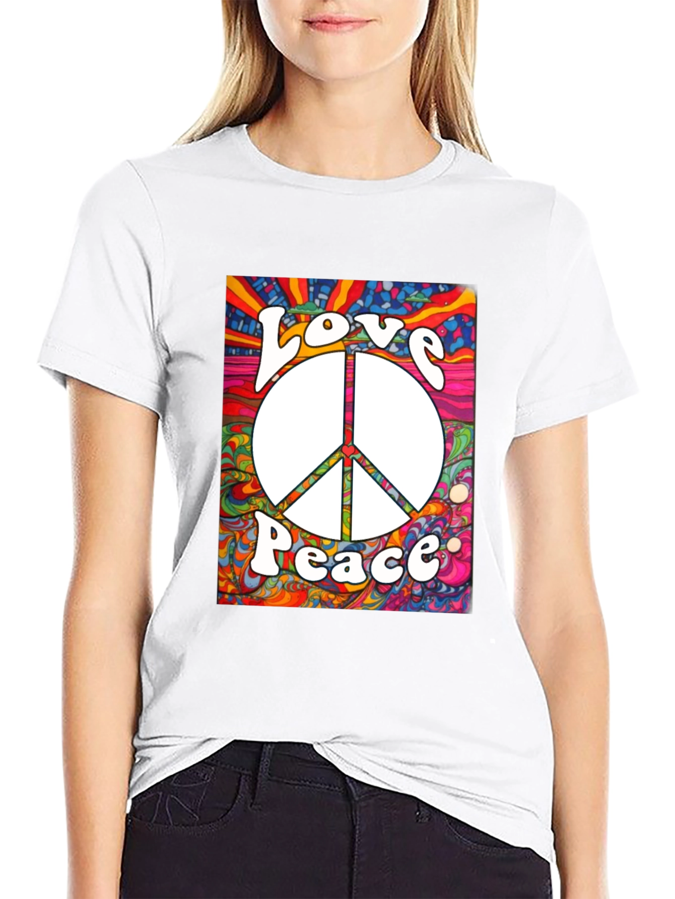 Love & Peace Graphic Tee - Retro Style