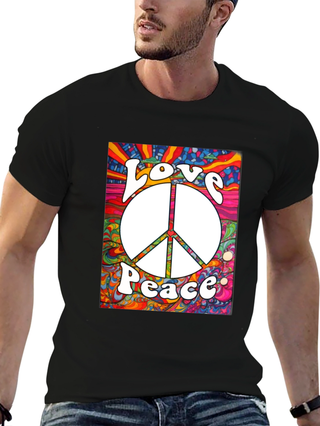 Love & Peace Graphic Tee - Retro Style
