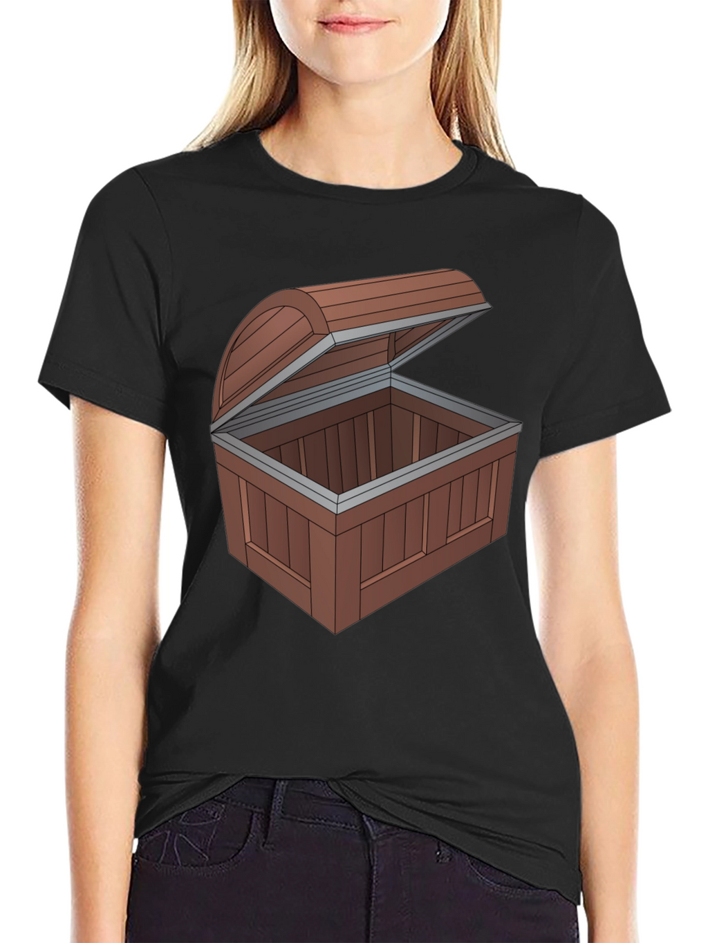 Open Treasure Chest Graphic Tee - Black