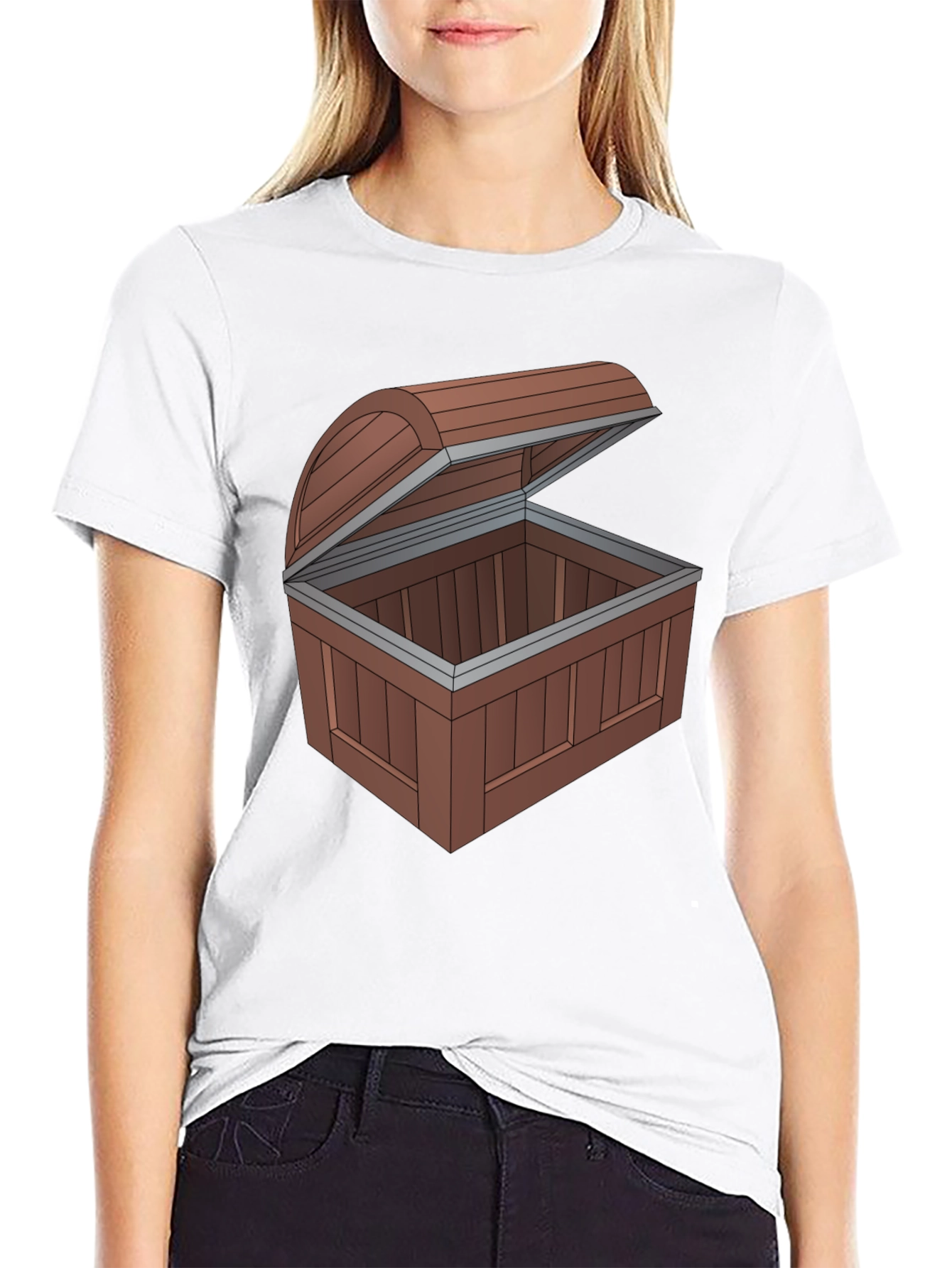 Open Treasure Chest Graphic Tee - Black