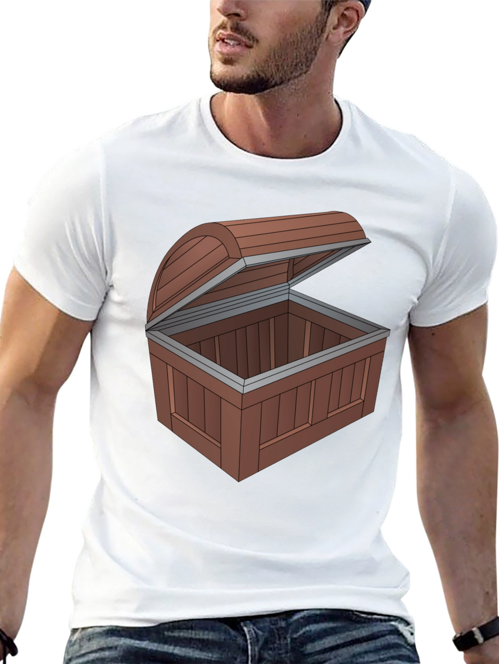 Open Treasure Chest Graphic Tee - Black