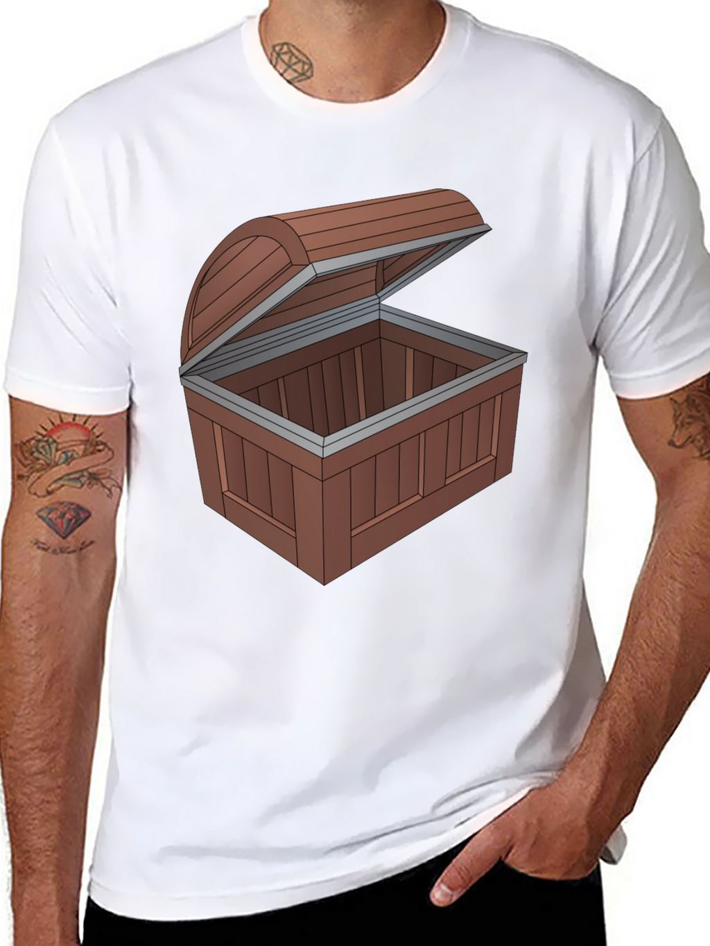 Open Treasure Chest Graphic Tee - Black
