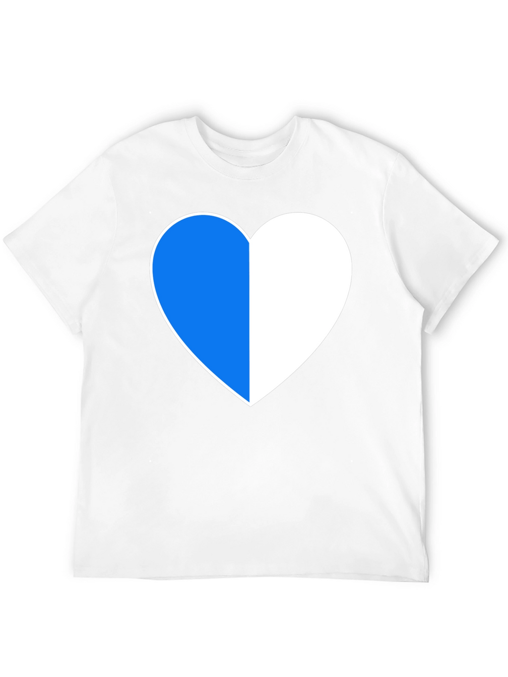 Two-Tone Heart Graphic Black T-Shirt