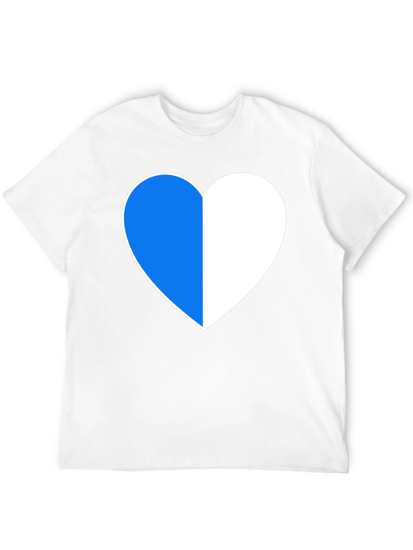 Two-Tone Heart Graphic Black T-Shirt