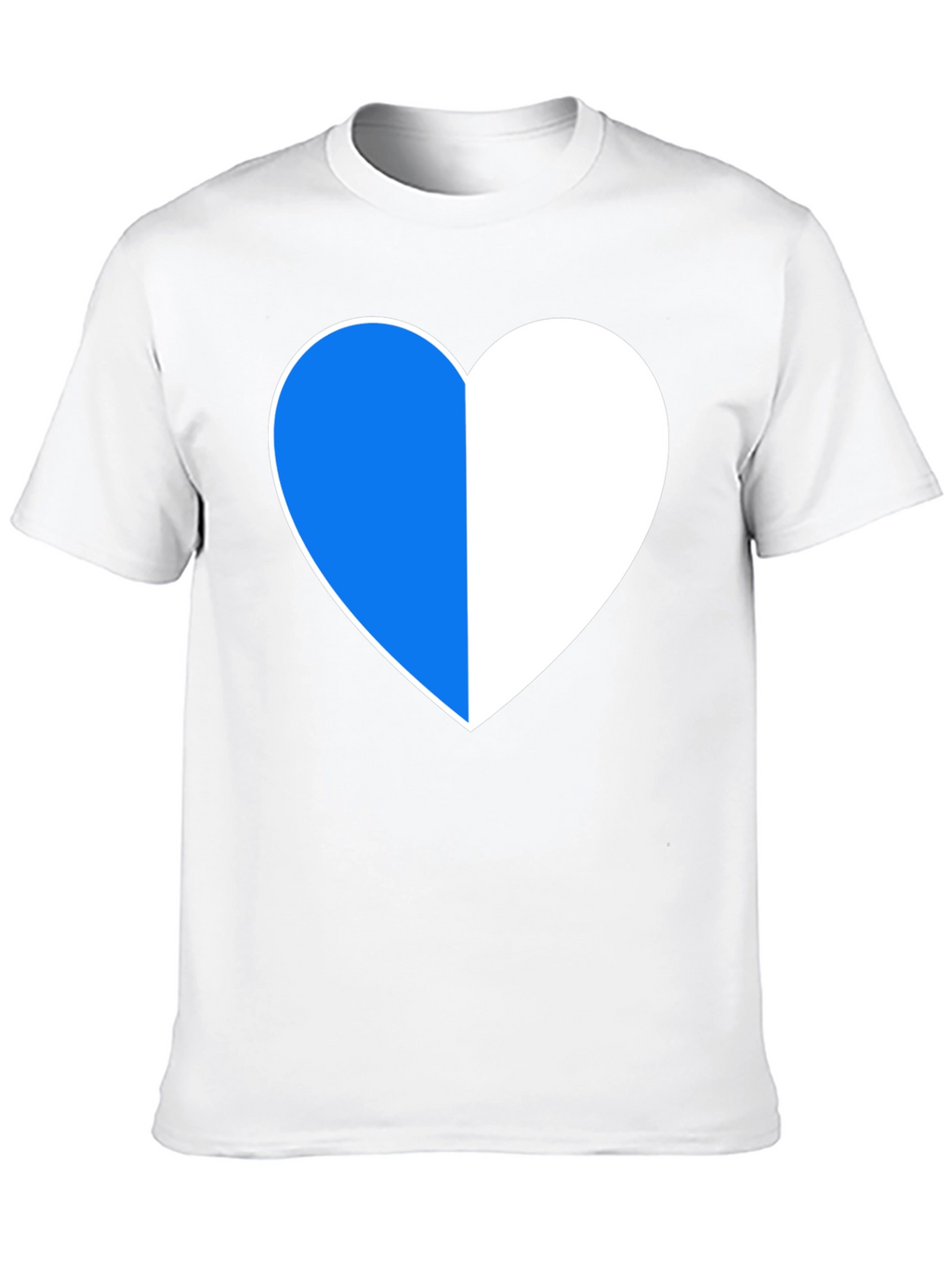 Two-Tone Heart Graphic Black T-Shirt