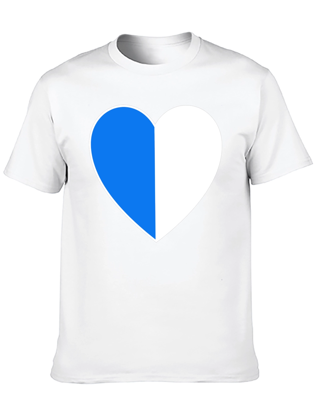 Two-Tone Heart Graphic Black T-Shirt