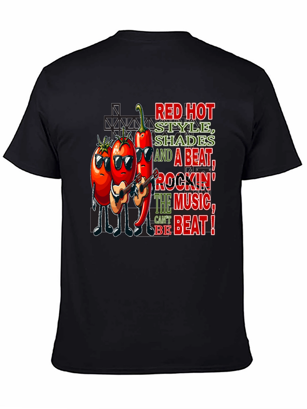 Red Hot Style Music Graphic T-Shirt