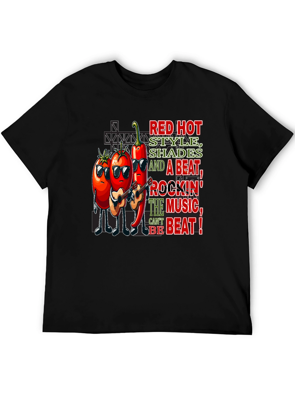Red Hot Style Music Graphic T-Shirt