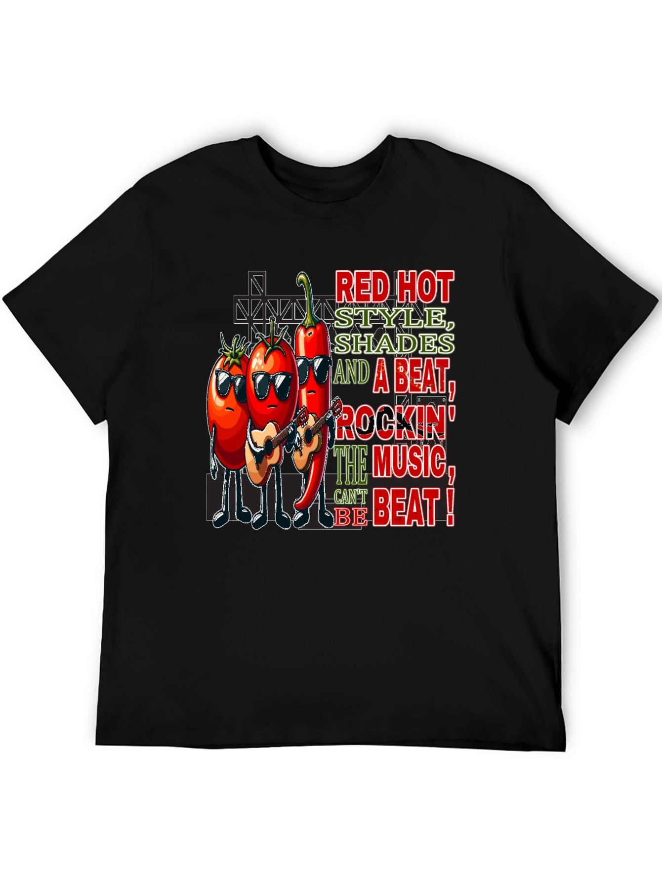 Red Hot Style Music Graphic T-Shirt
