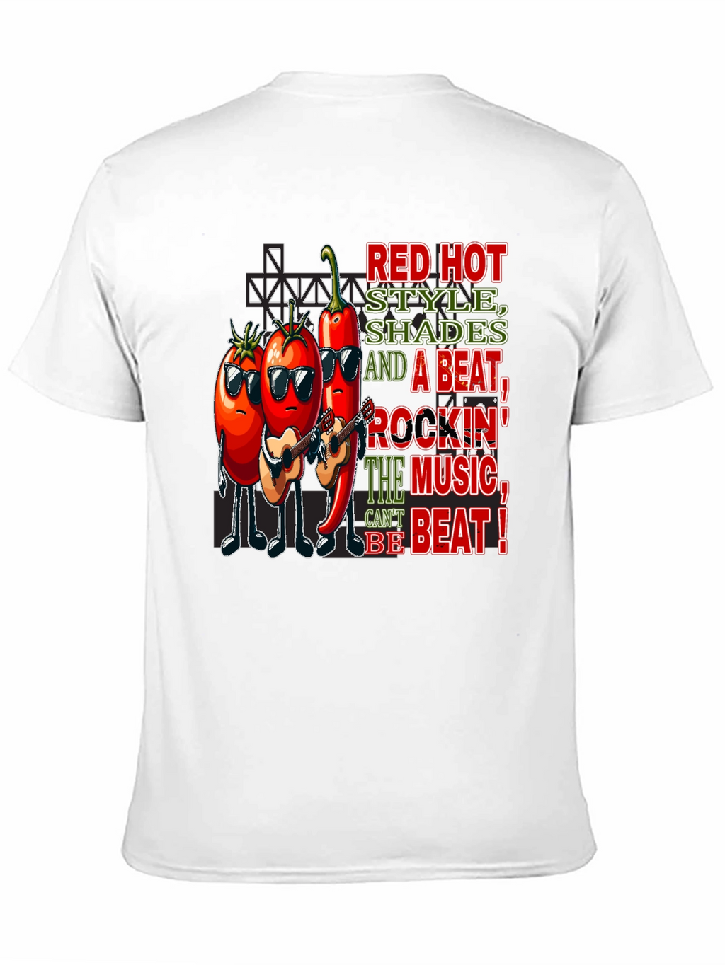 Red Hot Style Music Graphic T-Shirt