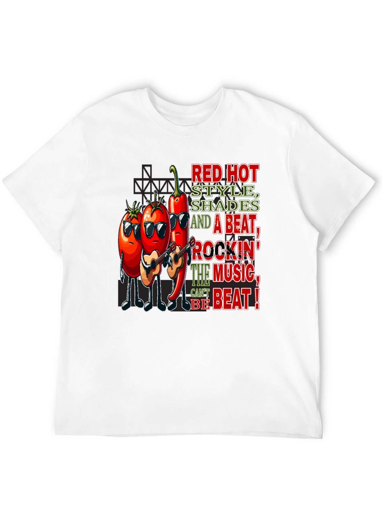 Red Hot Style Music Graphic T-Shirt