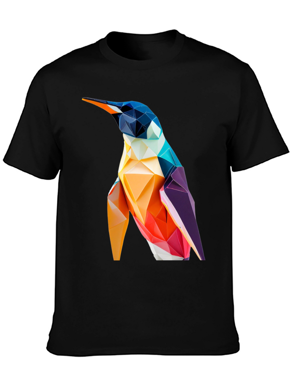 Geometric Penguin Graphic Tee - Modern Stylish Design