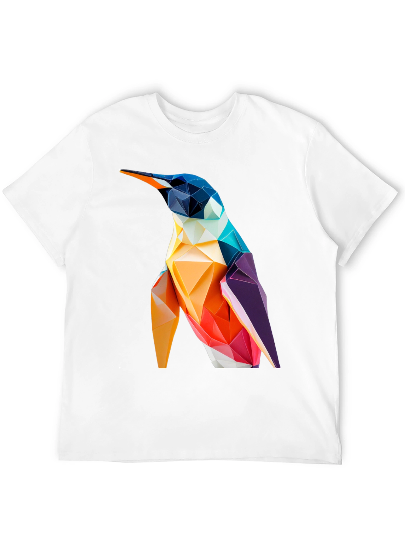 Geometric Penguin Graphic Tee - Modern Stylish Design