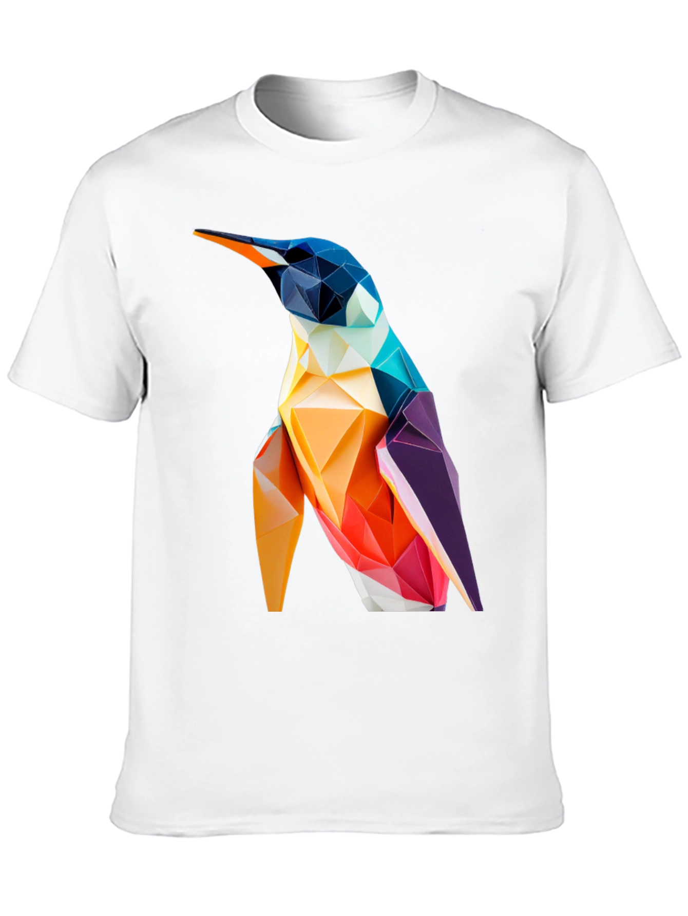 Geometric Penguin Graphic Tee - Modern Stylish Design