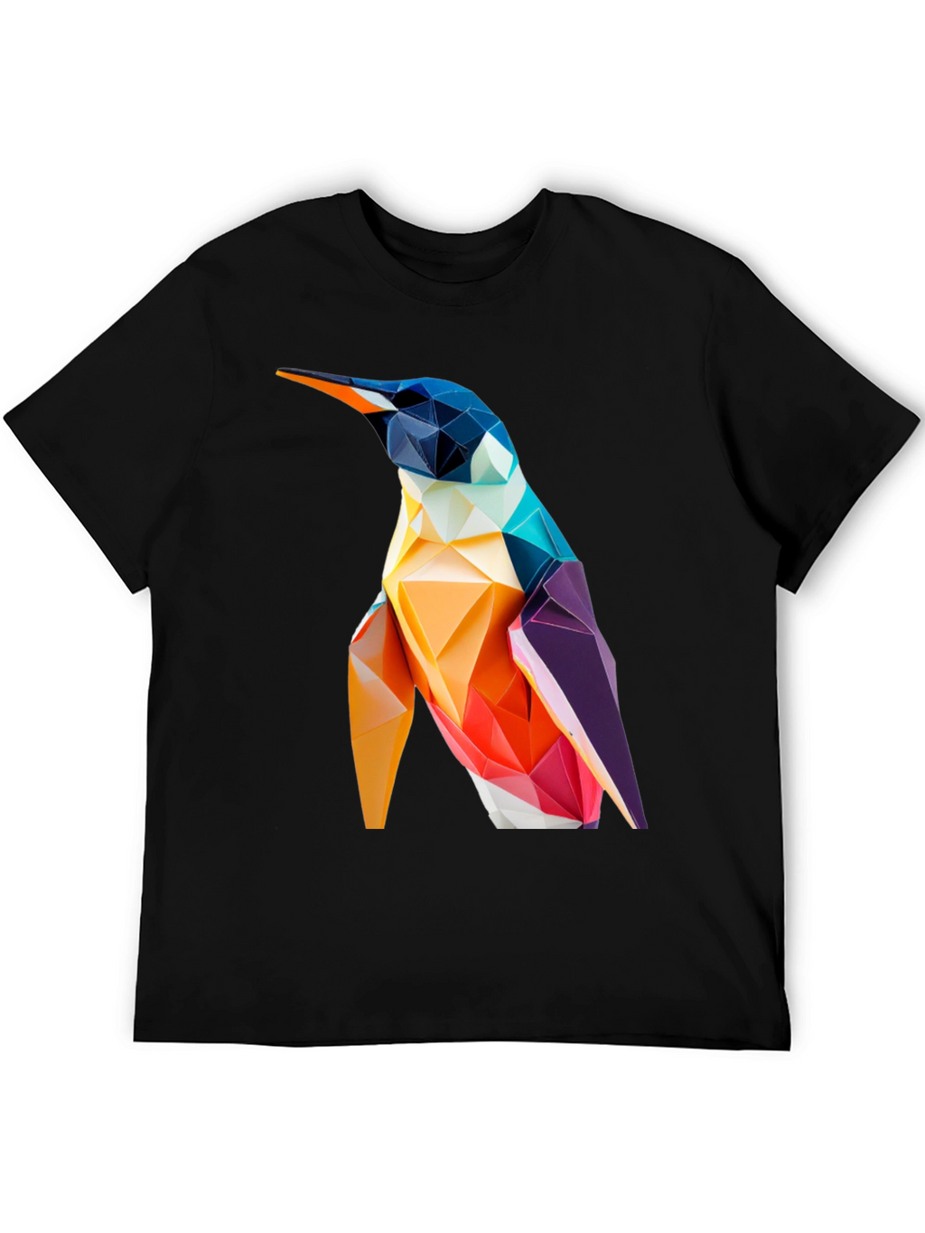 Geometric Penguin Graphic Tee - Modern Stylish Design