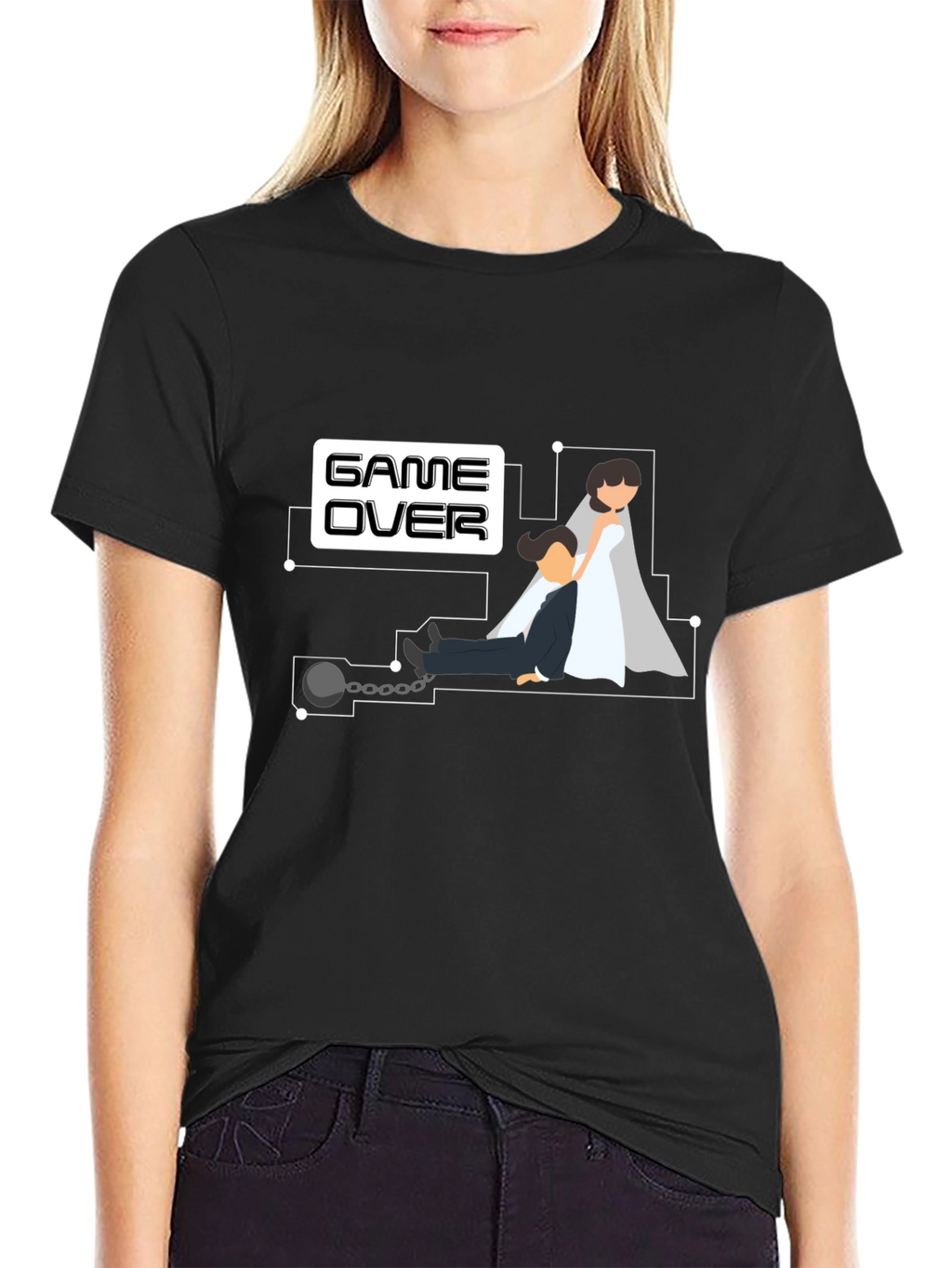 Game Over Groom T-Shirt - Bachelor Party Novelty