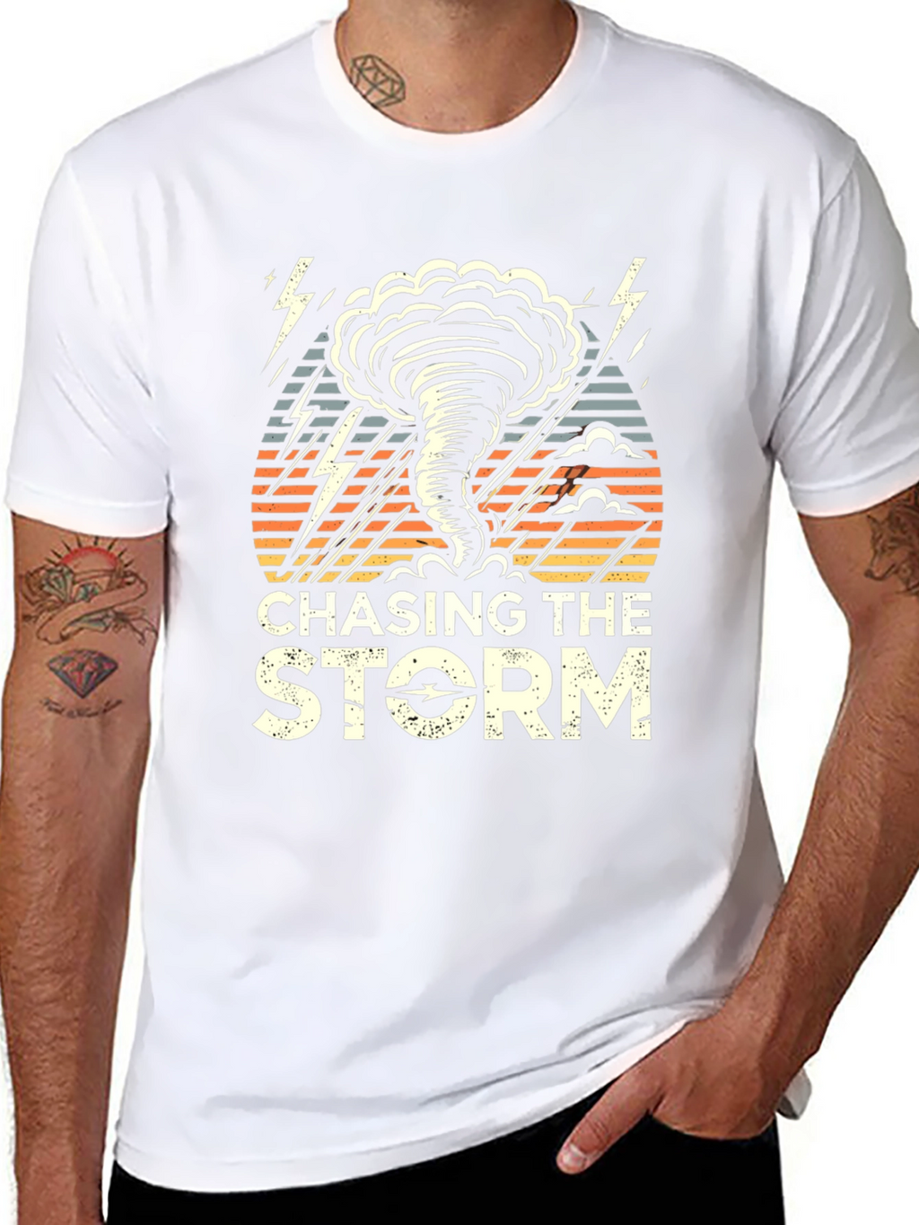 Chasing the Storm Graphic T-Shirt - Black
