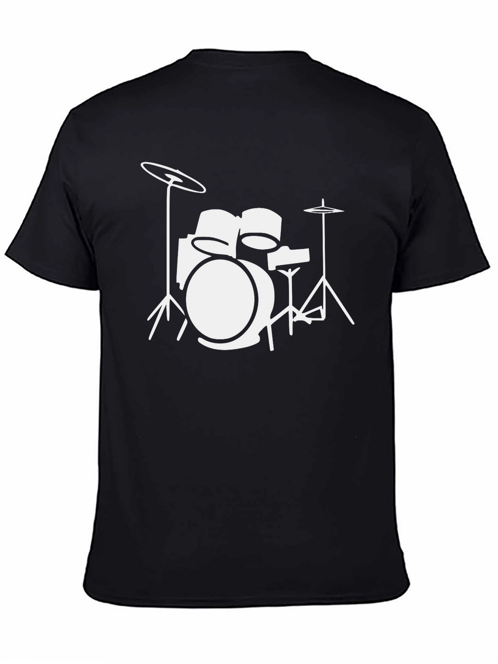 Drum Kit Graphic Tee - Black Cotton Band Shirt