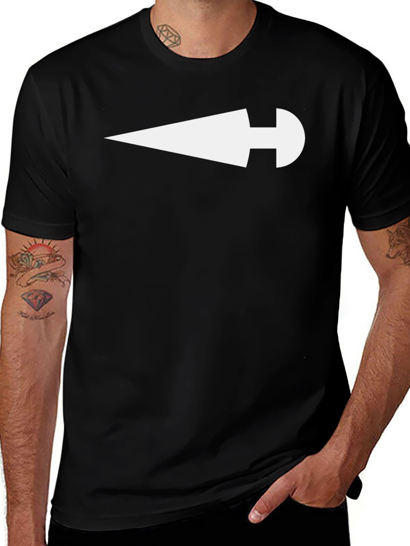 Arrowhead Graphic T-Shirt - Black Cotton Blend