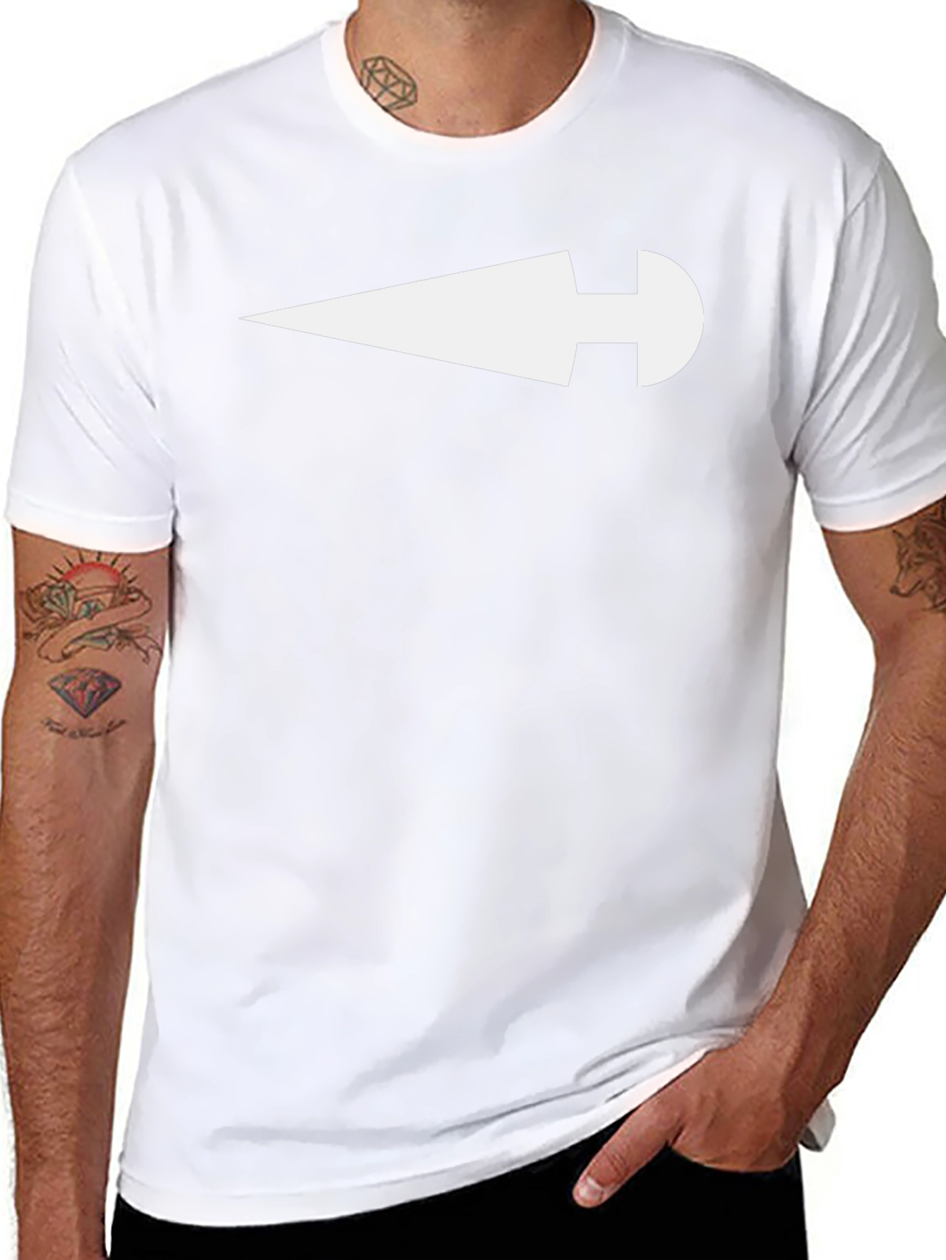Arrowhead Graphic T-Shirt - Black Cotton Blend